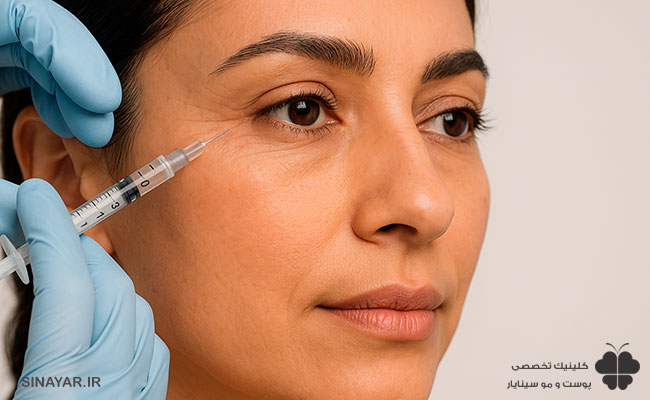 عکس بوتاکس دور چشم 
