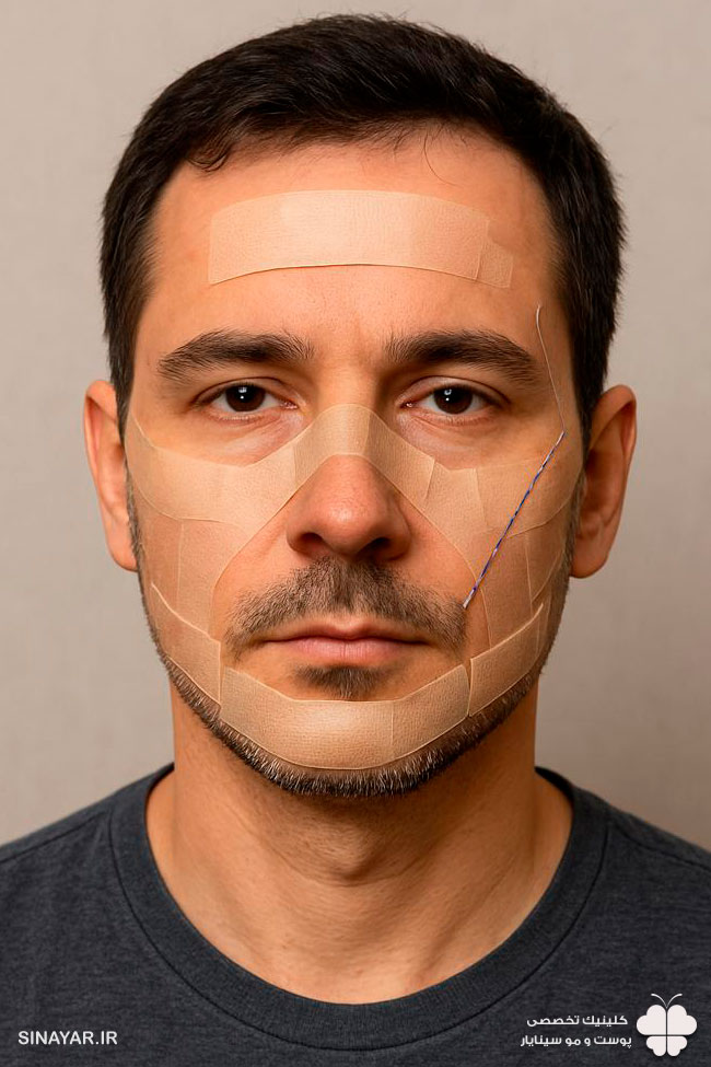 آیا چسب زدن بعد از لیفت با نخ لازم است؟