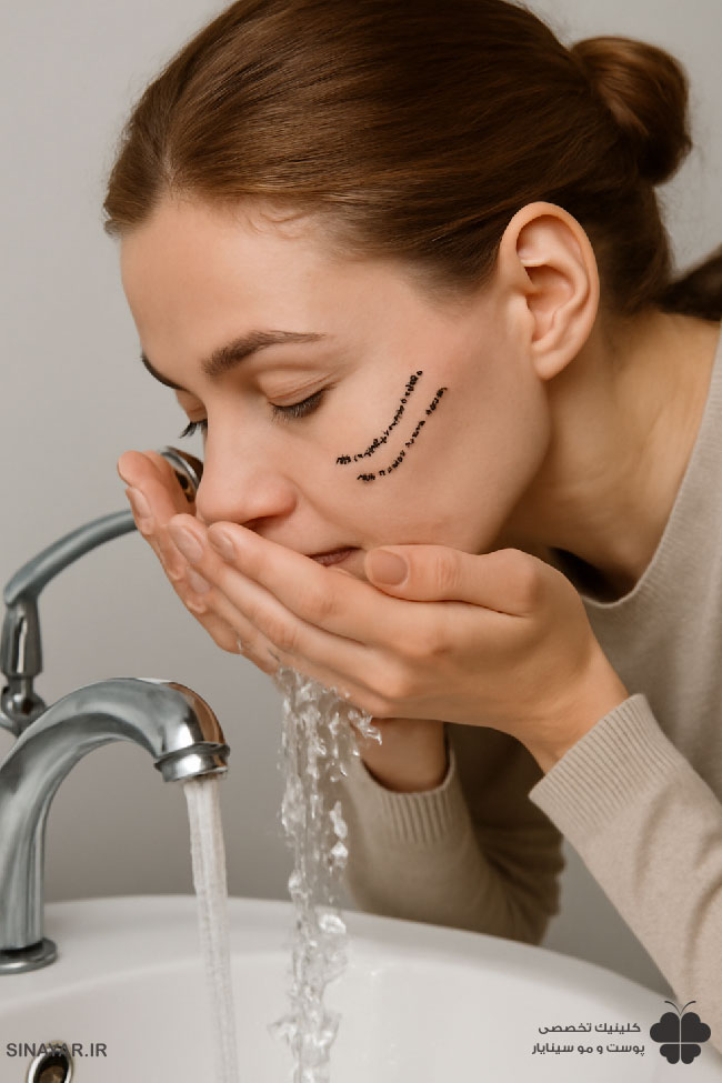 راهنمای شستن صورت بعد از لیفت با نخ