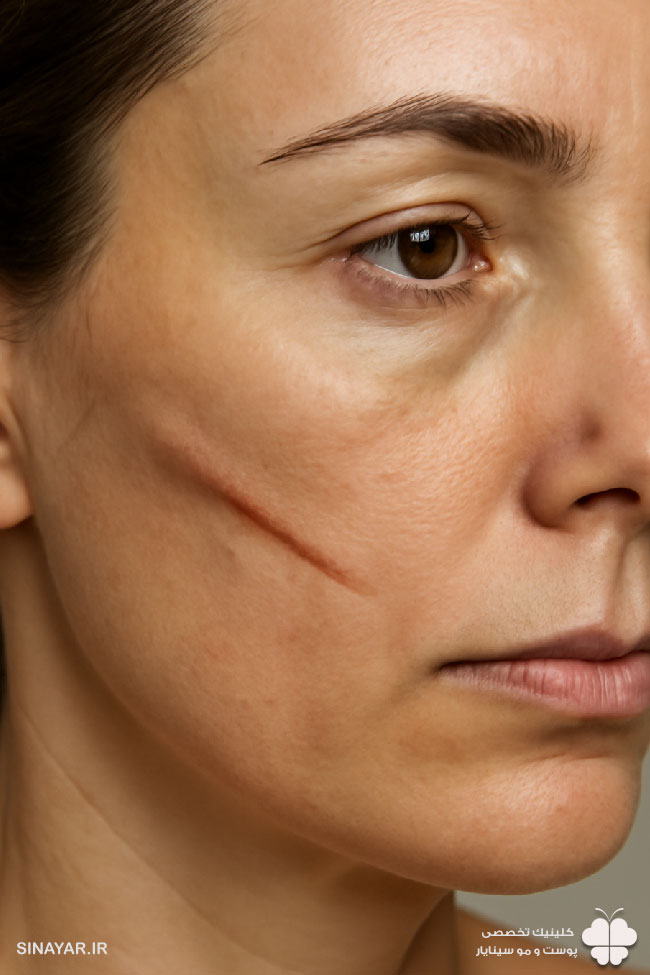 فرورفتگی صورت بعد از لیفت با نخ