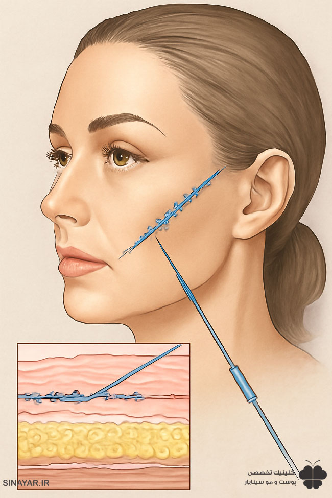 مدت زمان جذب نخ لیفت صورت و بدن چقدر است؟