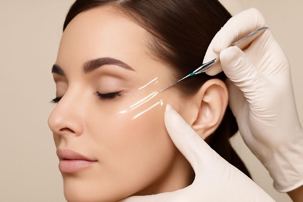 ماندگاری لیفت شقیقه با نخ