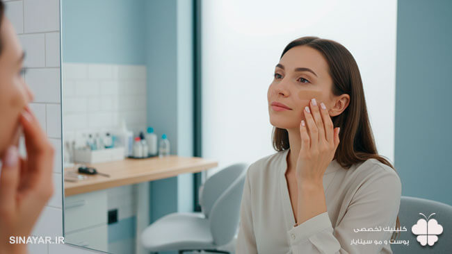 مراقبت بعد از چال گونه با نخ