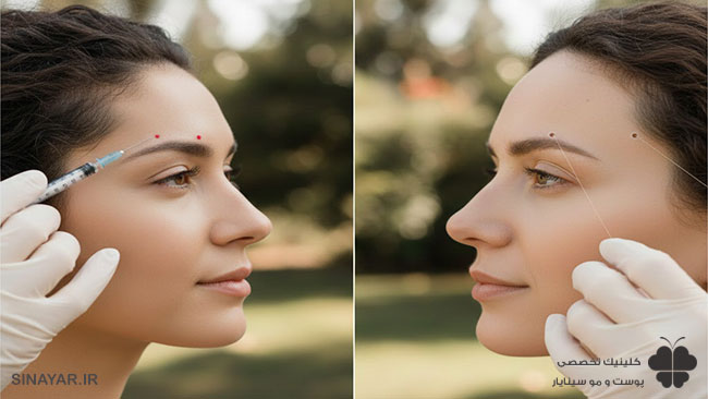 مقایسه لیفت ابرو با نخ و بوتاکس