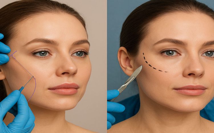 لیفت شقیقه با نخ بهتر است یا جراحی؟