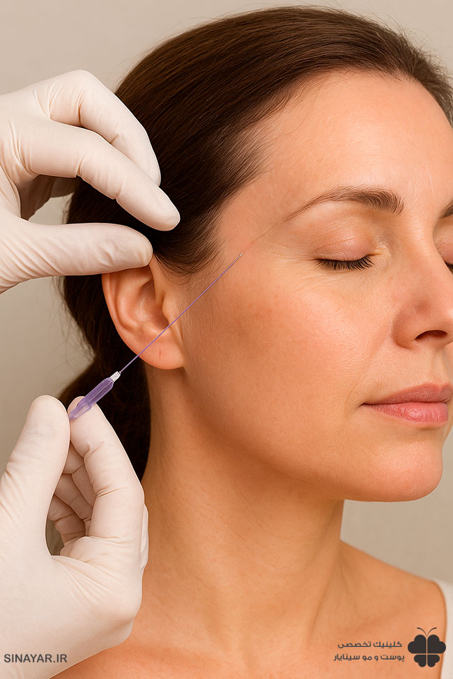 هزینه لیفت شقیقه با نخ در اصفهان