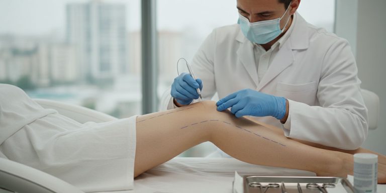 لیفت ران با نخ