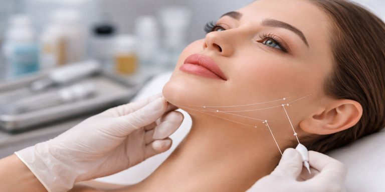 لیفت چانه با نخ