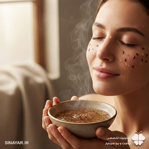 جوشانده تخم کتان برای پوست