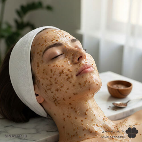 ماسک ژل تخم کتان برای صورت