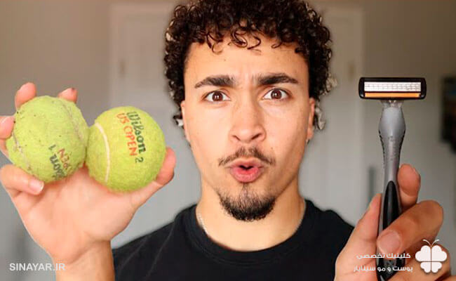 روش اصلاح موهای زائد بیضه با ژیلت