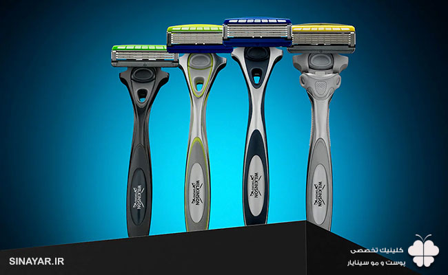 شیو کردن موهای بیضه با ژیلت